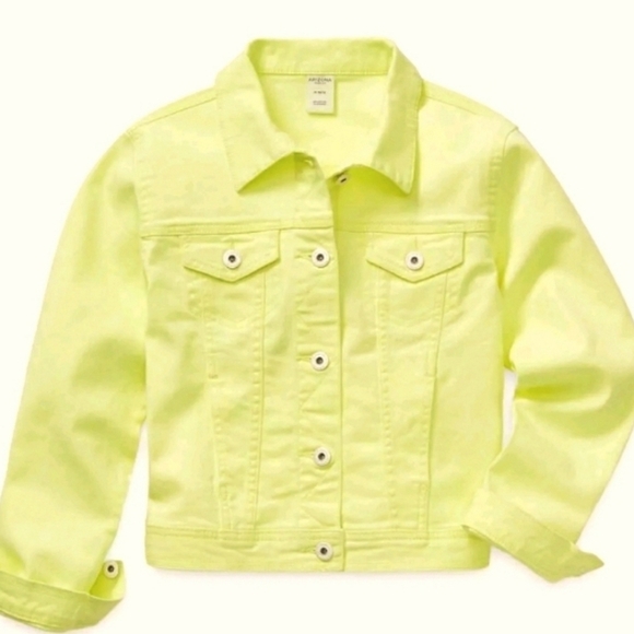 ARIZONA GIRLS DEINIM JACKET YELLOW sz M 10/12 NEW - Picture 3 of 3